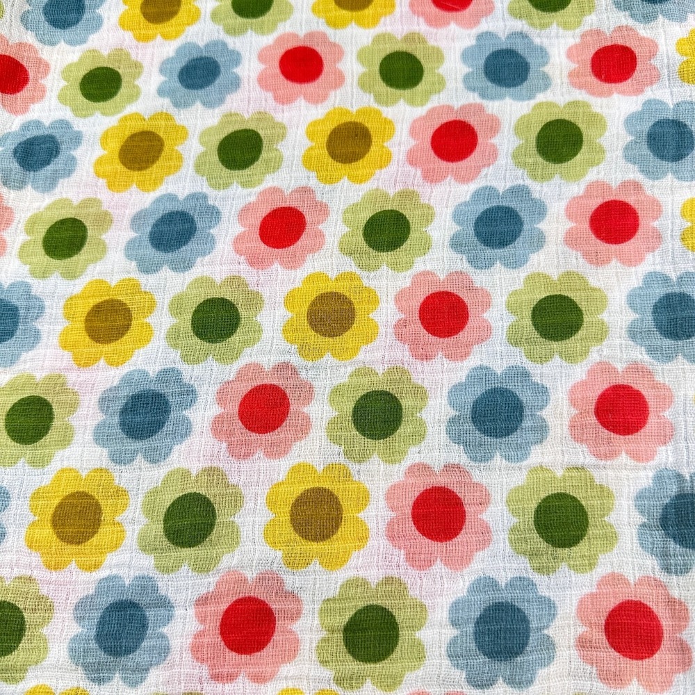 Aden + Anais Multi Color Flowers Print Baby Blanket Muslin Cotton Swaddle Lovey